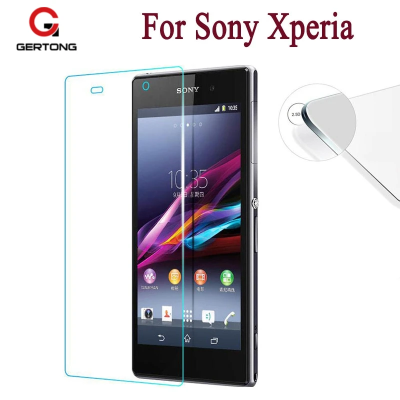 

GerTong Screen Protector Film Tempered Glass For Sony Xperia M4 Aqua M5 Z Z2 Z1 Z5 Z3 Mini M 4 Compact Premium Protective Glass
