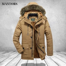 Утепленные мужские парки, зимняя теплая Повседневная ветровка с капюшоном, ветрозащитная куртка, Мужская одежда размера плюс 5XL 6XL 7XL, длинное Мужское пальто