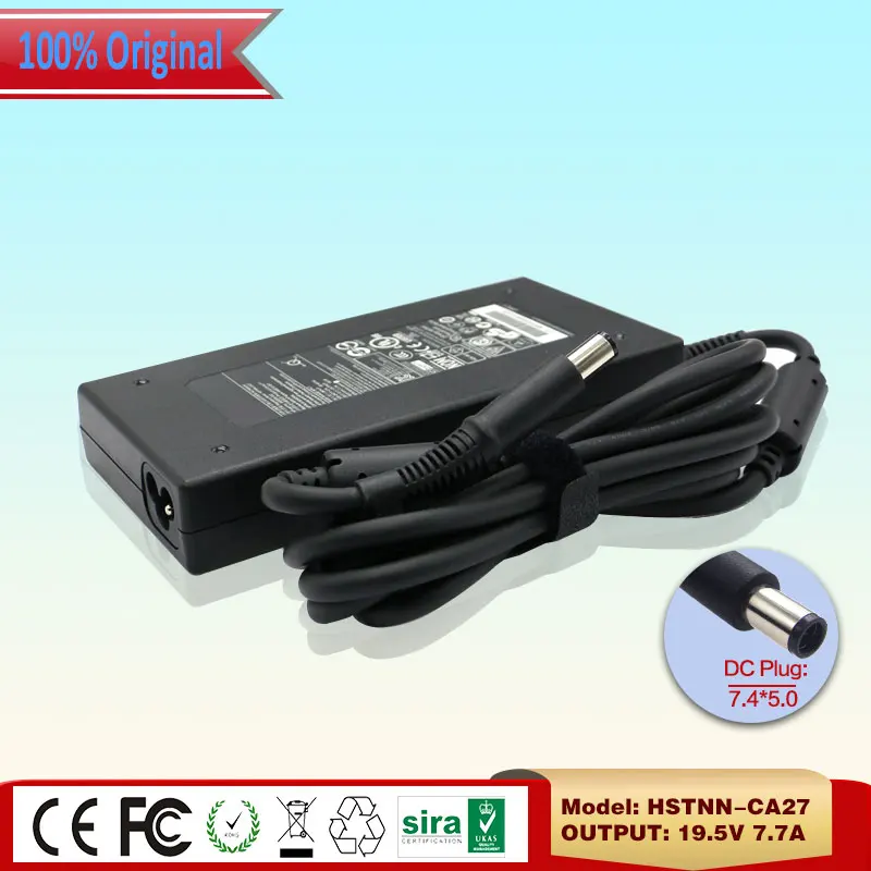 Original HSTNN-CA27 19.5V 7.7A 150W AC Adapter for HP ProBook 6540b ELITEBOOK 8560W 8200 645509-002 A150A05AL Laptop Charger Original HSTNN-CA27 19.5V 7.7A 150W AC Adapter for HP ProBook 6540b ELITEBOOK 8560W 8200 645509-002 A150A05AL Laptop Charger