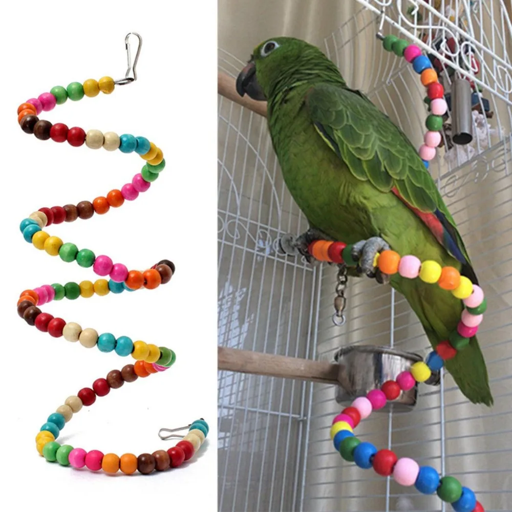 Parrot Toy Bouncing Cage Hanging Spiral Ladder Parakeet Toys Parrots