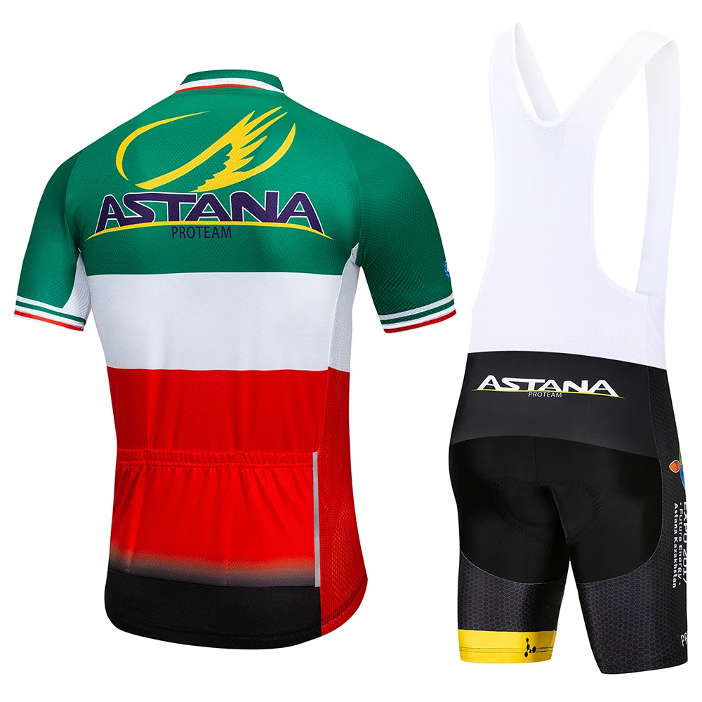 Астана Pro Team Велоспорт Джерси наборы велосипедный гоночный короткий рукав Майо Ciclismo мужская летняя дышащая одежда для велоспорта костюм