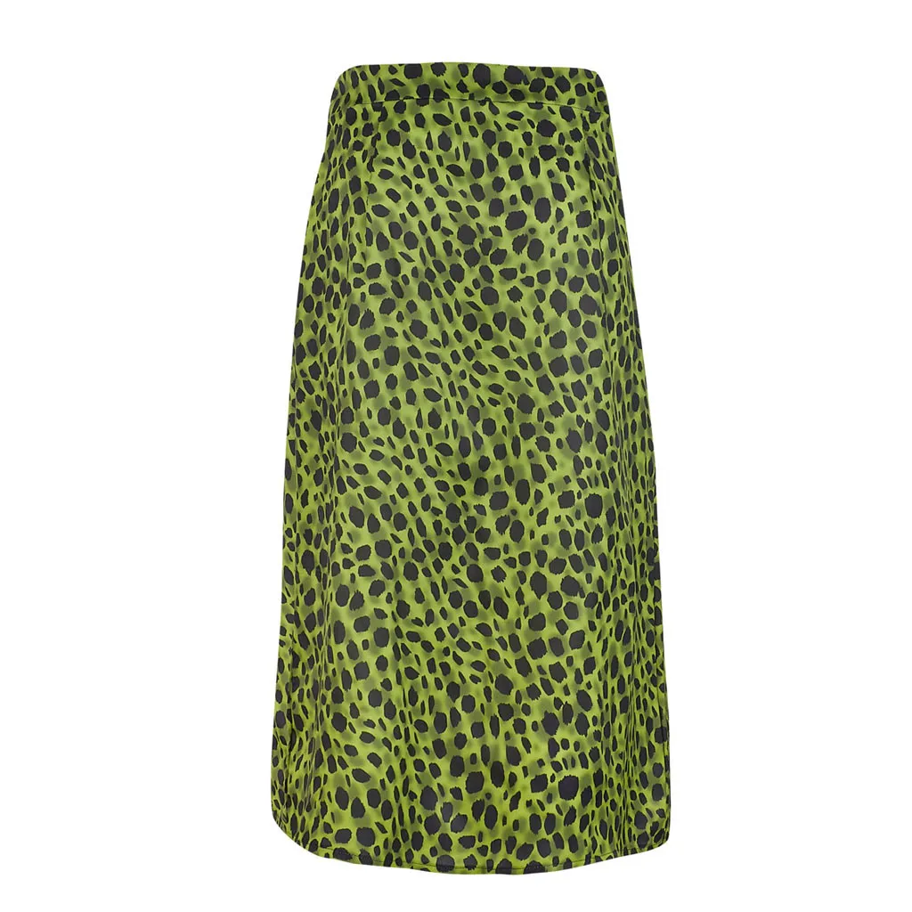 Сексуальные открытые длинные юбки с перекрестным принтом для женщин летние зеленые Полиэстеровые длинные юбки с принтом для женщин большие размеры длинная юбка Jun