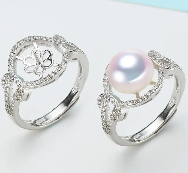 Unique Fashion Pearl Ring Mountings, Ring Findings, Adjustable Ring