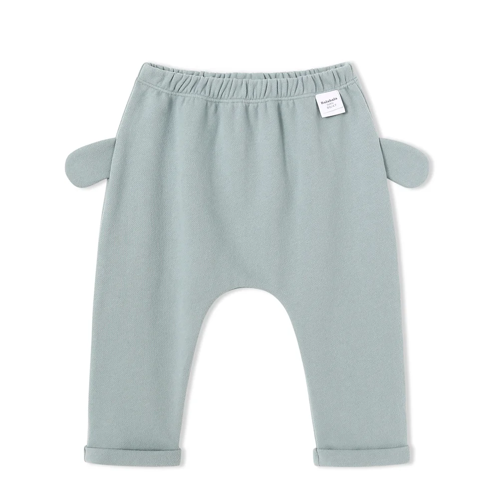 Balabala/Детские Беговые брюки из хлопка с аппликацией; брюки-шаровары для новорожденных девочек и мальчиков; брюки PP - Цвет: pink green