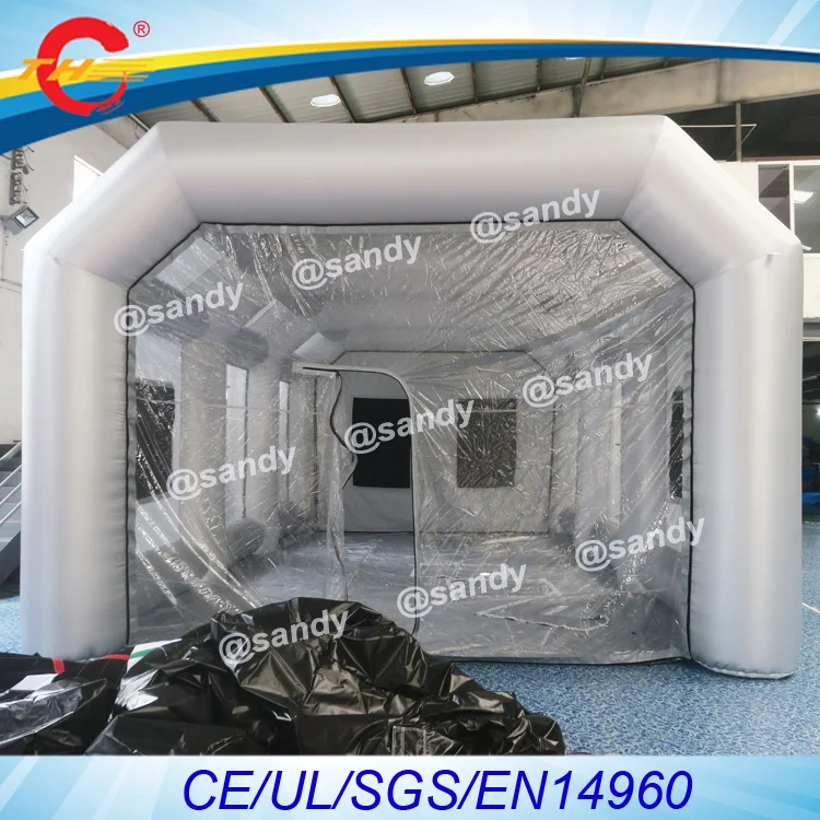 free air ship to door,inflatable paint booth 8*5*3.5m gray portable