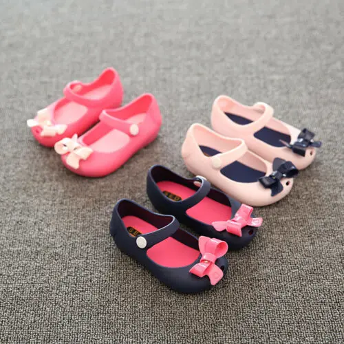 

Infant Baby Girls Kids Princess Sandals Shoes Non-Slip Plastic Bow Summer Buckle Shoes 1-6Y