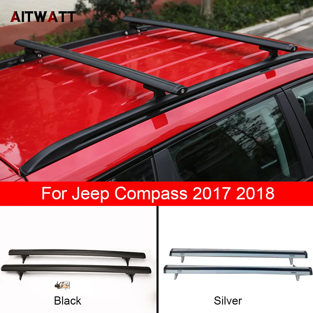 Roof Rack Fit For Jeep Compass 2017 2018 Aluminium Alloy Side Rails Cross Bars Luggage Carrier 2018 Jeep Compass Roof Rack Cross Bars