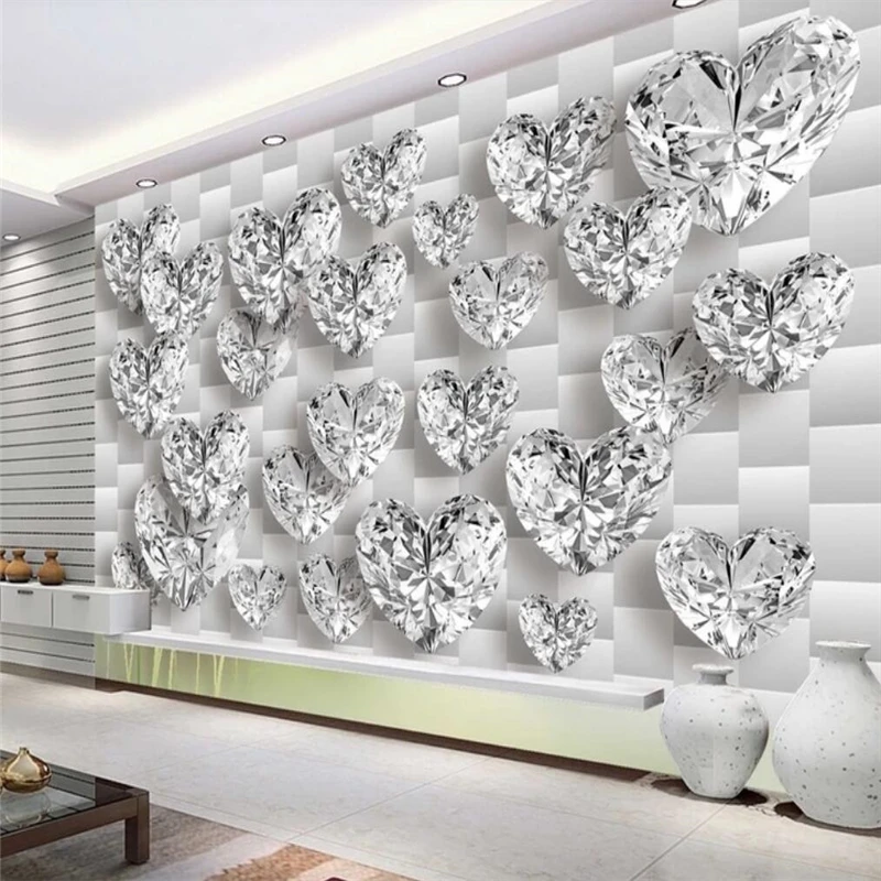 Decorative wallpaper The diamond is durable luxury and high-end 3D background paintings | Обустройство дома