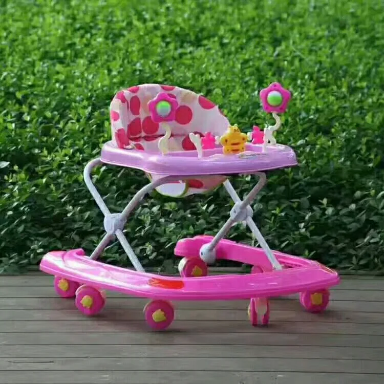 U Форма детская прогулочная машина с 8 колес мультфильм игрушки тарелку для маленьких мальчиков для маленьких девочек Прогулки помощник коляске От 6 месяцев до 3 лет