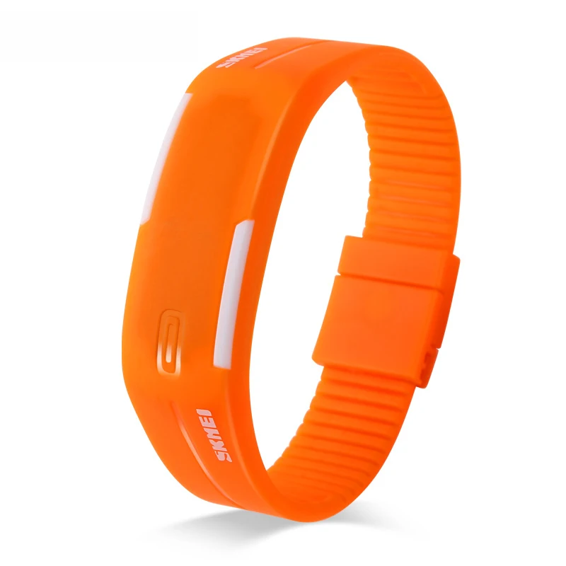 SKMEI креативные детские часы детский светодиодный цифровые спортивные часы для девочек и мальчиков женские мужские электронные силиконовые наручные часы 1099 - Цвет: Orange