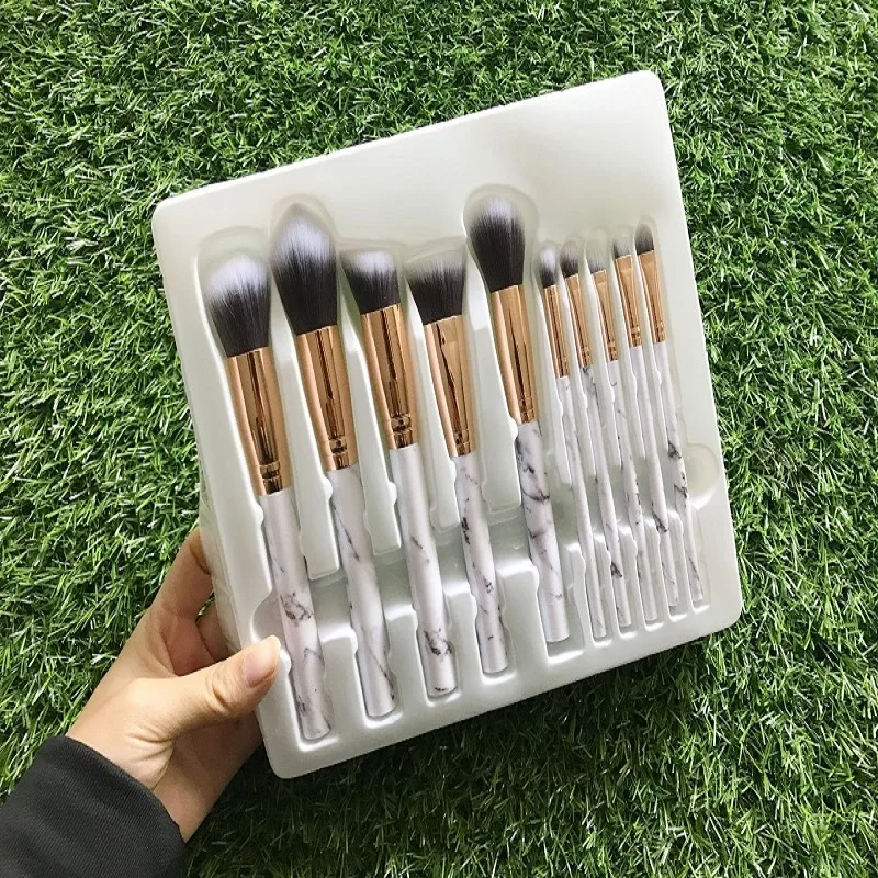 

2019 NEW 10pcs/set ELF Makeup Brush Set Face Cream Power Foundation Brushes Multipurpose Beauty Cosmetic Tool Brushes Set with