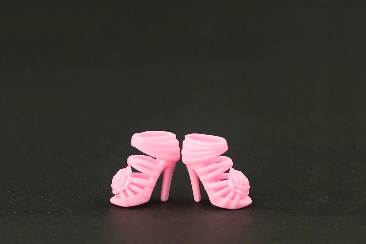10 pair / lot Fashion High-heeled shoes for barbie doll 4 color available doll accessories,doll shoes