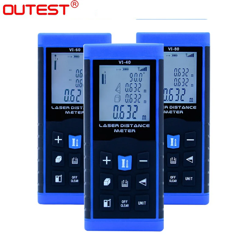 

OUTEST Mini Laser Distance Meter Rangefinder Trena Laser Tape Range Finder Build Measure Device Ruler Test Tool 40m/60m/80m/100m
