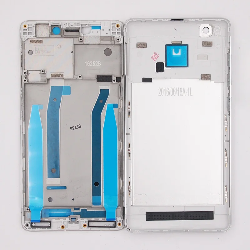 Горячая Передняя рамка ЖК-рамка Батарейная дверь задняя крышка корпус чехол для Xiaomi Redmi 3s Redmi 3 Pro 3pro с кнопками громкости питания
