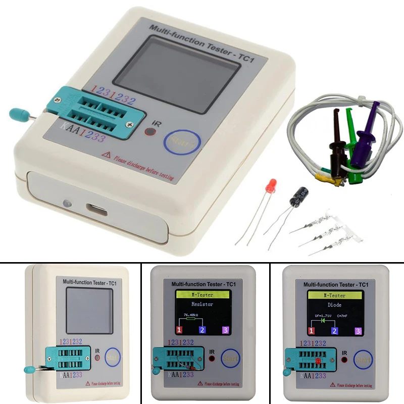

New Multifunction Tester Measurement Instruments TFT Meter DIY ESR LCR Diode Triode Capacitance Mayitr Transistor Testers