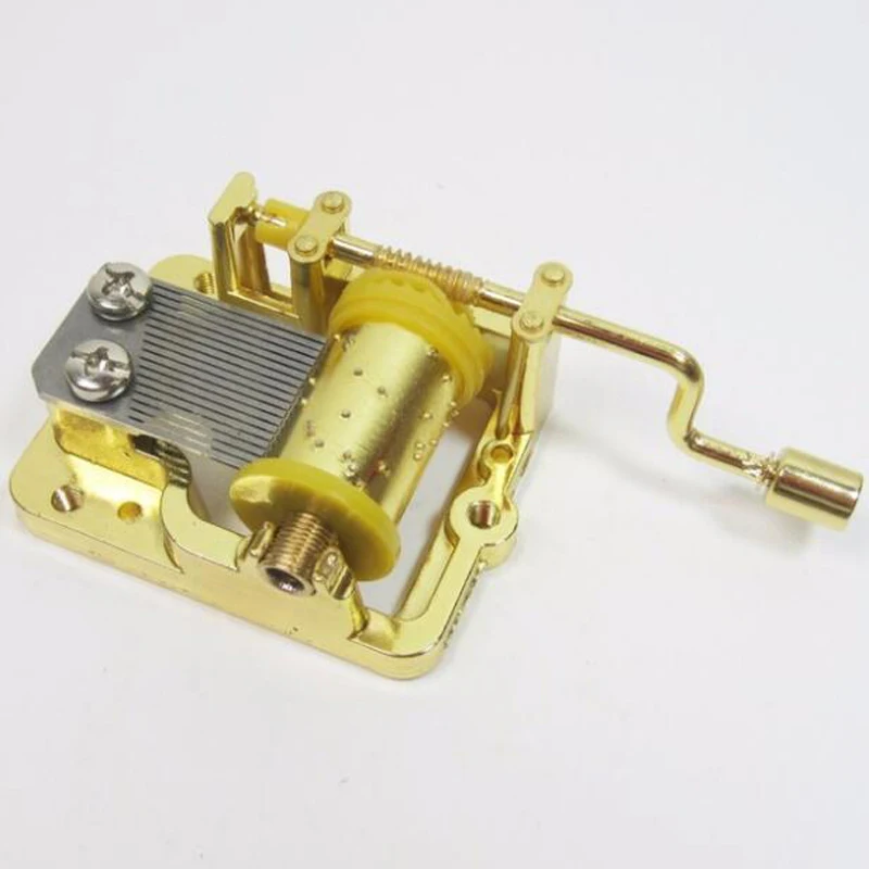 Golden hand crank Music box mechanism La La Land City of Stars DIY
