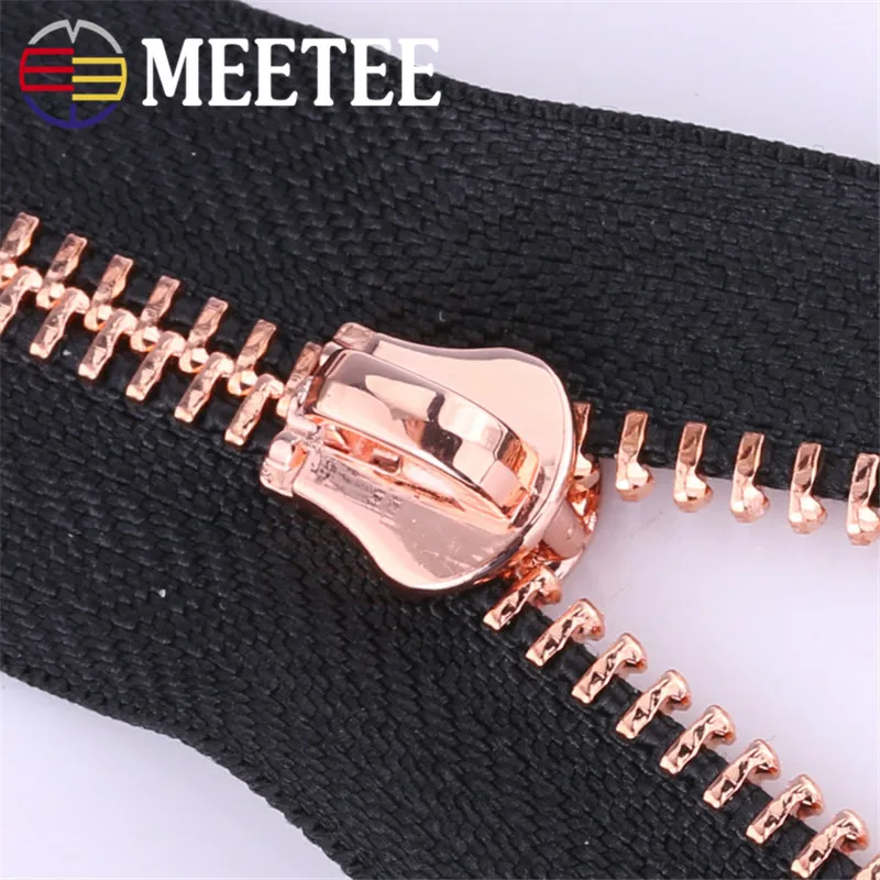 Meetee 10 шт 5# разъемная застежка-молния металлическая молния Silder сплава замок застежки-молнии не молния Pulller DIY сумки пуховик Костюмы Шить Аксессуары для зажигалок Zip F2-16