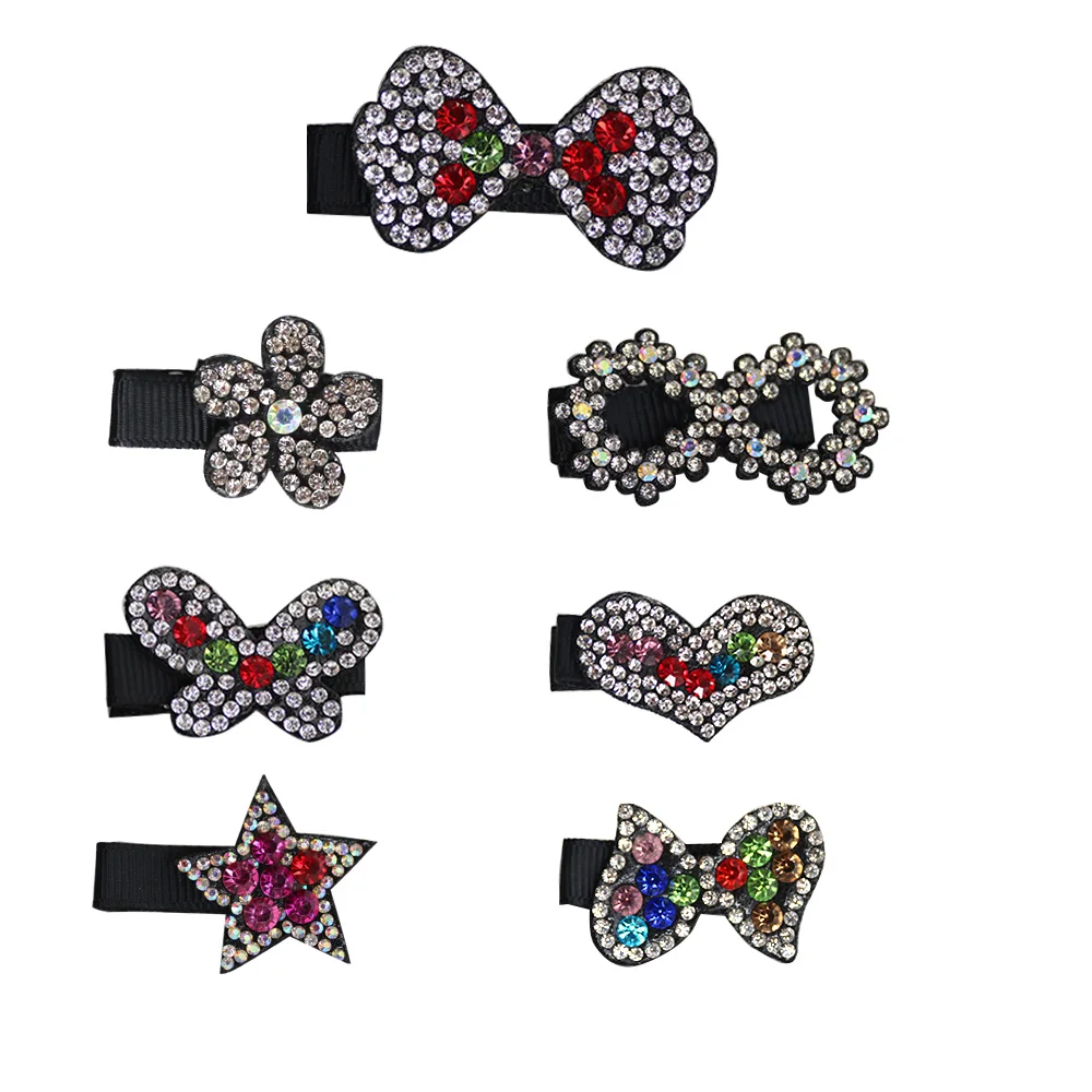 New 40pcs Pet Hair Accessories Bling Diamond Pet Supplies Clip