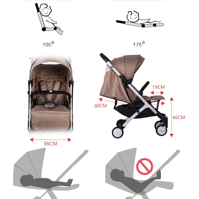 YOYAPLUS, светильник для детской коляски, складной зонт, автомобиль, может лежать, ультра-светильник, портативный, на самолете, детская тележка, лето
