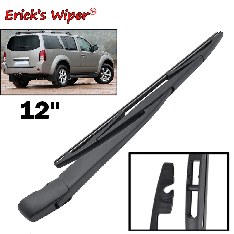 

Erick's Wiper 12" Rear Wiper Blade & Arm Set Kit For Nissan Pathfinder R51 2005 - 2012 Windshield Windscreen Rear Window