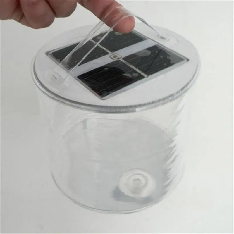 Chiclits LED Solar Light Portable Round-shaped Waterproof Emergency Tent Light Inflatable Three-mode For Camping Folding Lights (7)