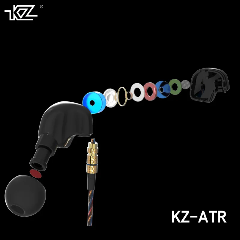 Earphone 2016 New Arrival Original KZ ATR 3.5mm In Ear Mic Earphones HIFI Metal Auriculares Earphones Super Bass Fone De Ouvido