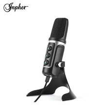 Inpher Yongshi Mic Professional Condenser Audio Wired Studio Microphone Vocal Recording KTV Karaoke Microphones mikrofon цена Inpher Yongshi Mic Professional Condenser Audio Wired Studio Microphone Vocal Recording KTV Karaoke Microphones mikrofon цены онлайн