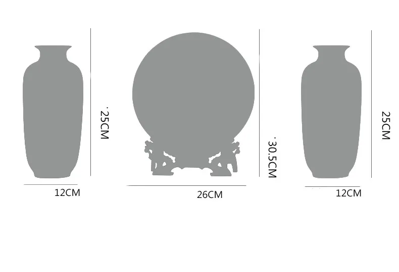 Цзиндэчжэнь Набор керамических ваз тарелка и ваза орнамент тарелка современный китайский Декор для гостиной