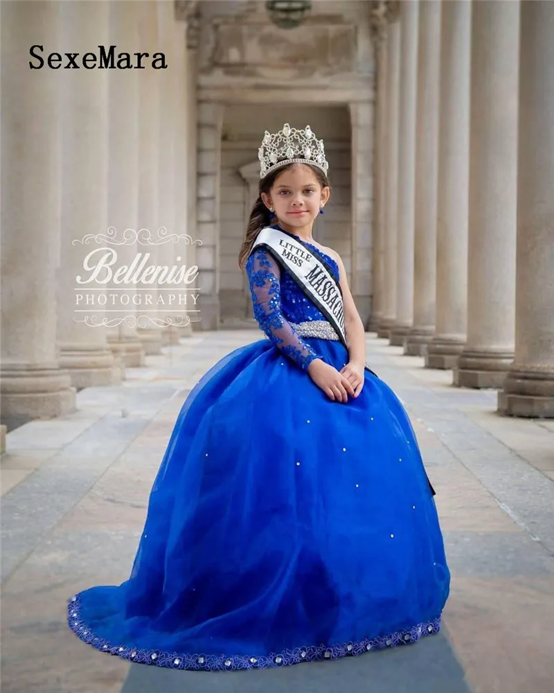 one-shoulder-beads-little-girls-pageant-dresses (1)