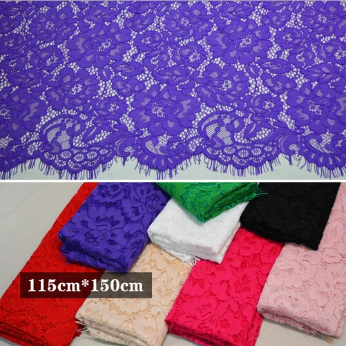 

Cheap French Style Eyelash Lace Fabric,Chantilly Lace Fabric African Guipure Cord tissue tecido Sewing Supplies For Cloth Dress