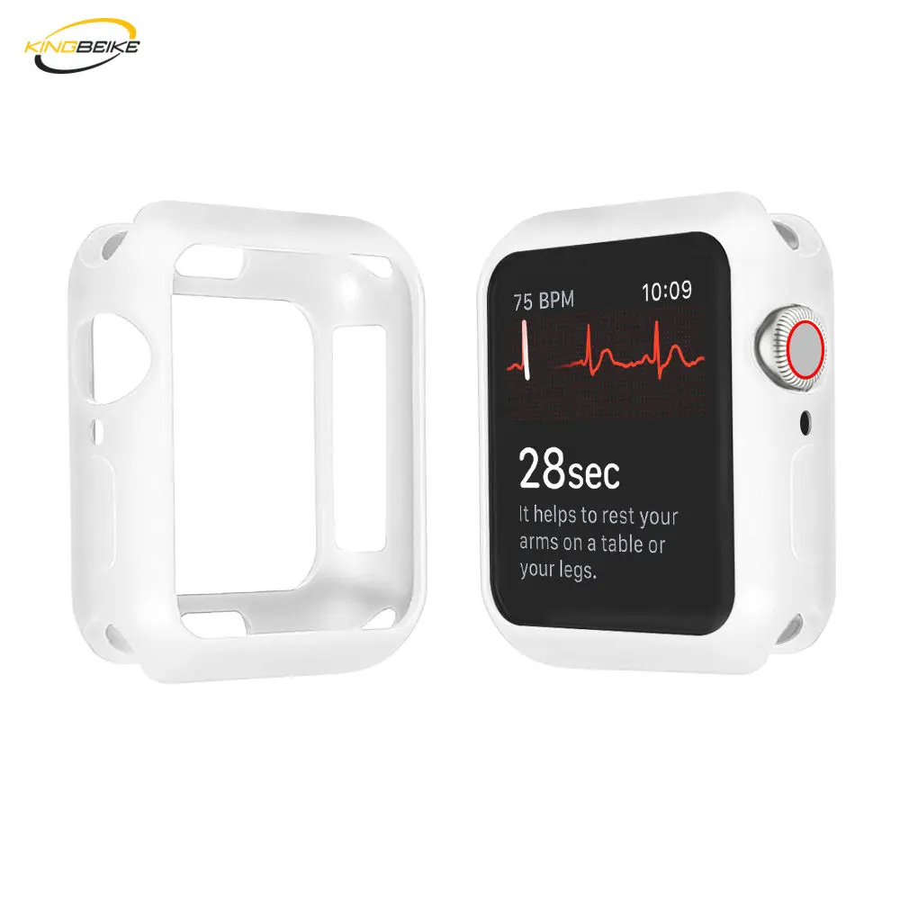 

KINGBEIKE High Quality Watch Case For iWatch 40mm 44mm Colorful TPU Case For Apple Watch Series 4 Full Protection Cover Frame