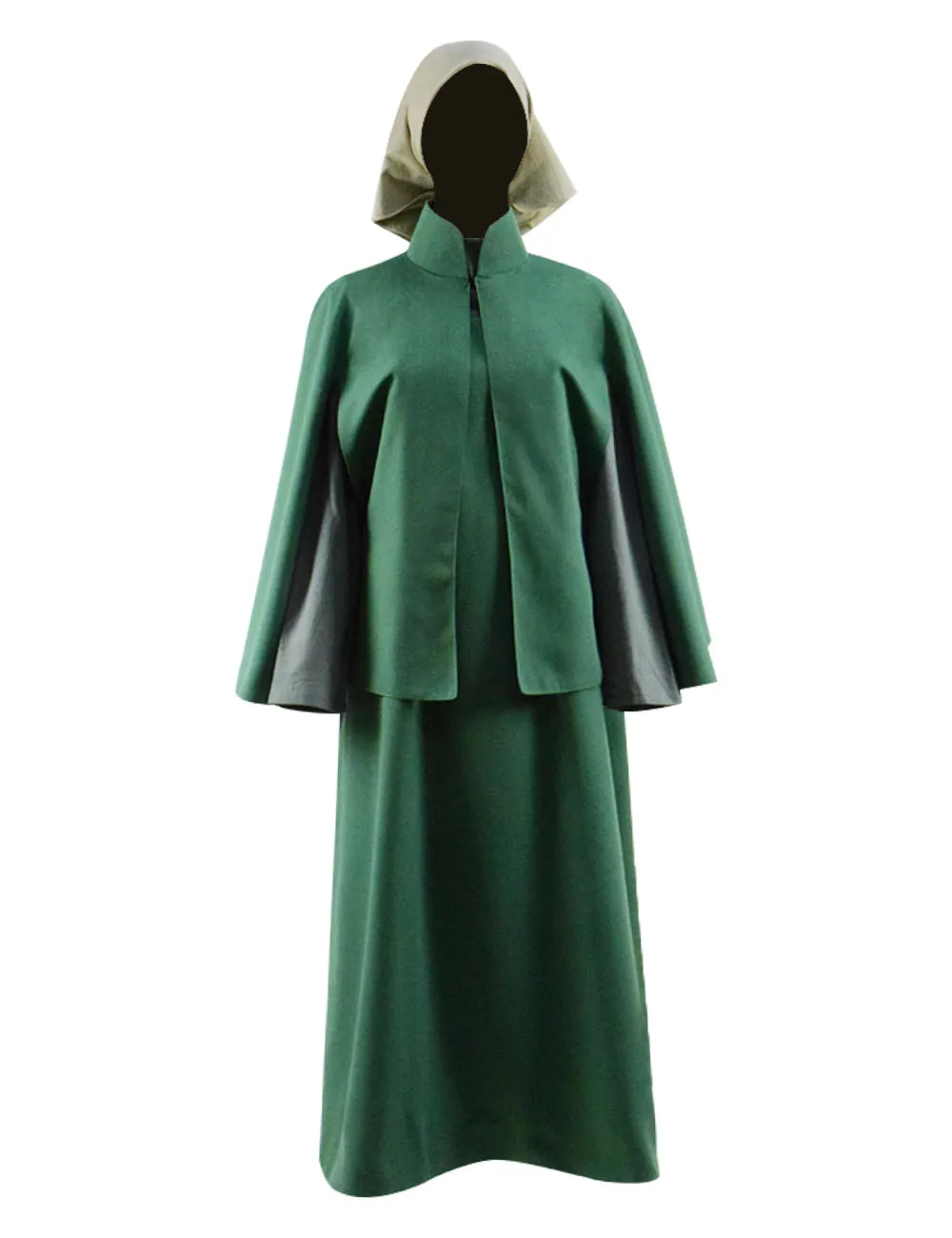 

The Handmaid's Tale June Osborne Cosplay Costume offred Gown Cloak Dress Full Set Green Uniform