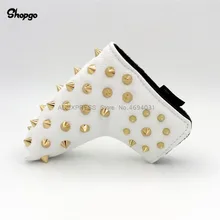 [Золотые заклепки] Премиум Гольф Лезвие Чехол для короткой клюшки магнитное закрытие Гольф чехол из искусственной кожи с бархатом новинка подарок