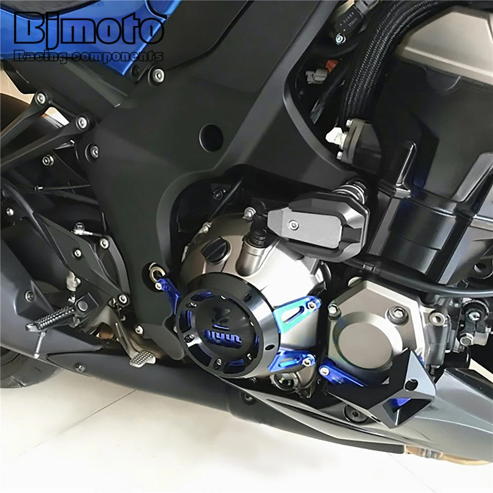 Крышка двигателя CNC аварийная колодка защитная рамка ползунок для Kawasaki Z900 2017 2018