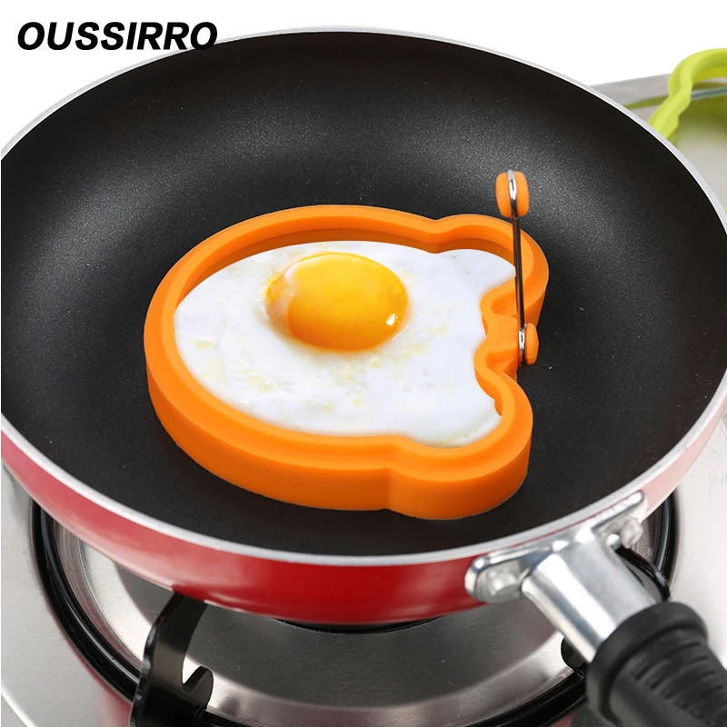 1 шт. Портативный Еда Класс силикагель в форме животных жареное яйцо пресс форма