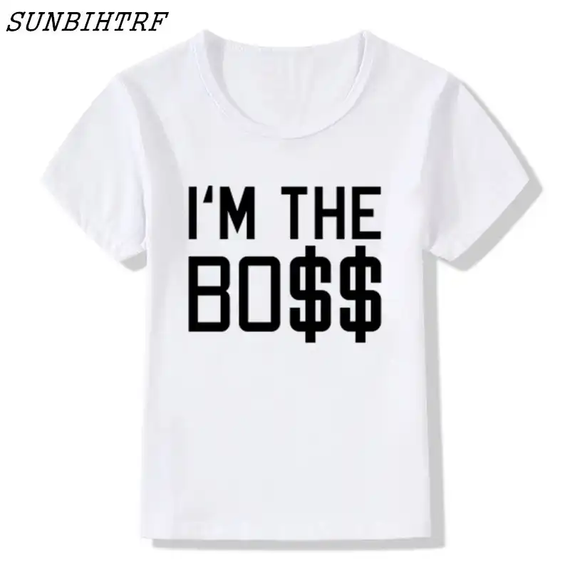 Sunbihtrf2018 Funny I Am Boss Children T Shirts Casual Roblox Kids Summer Tops Girls Boys Short Sleeve Clothes Cool Baby T Shirt - 