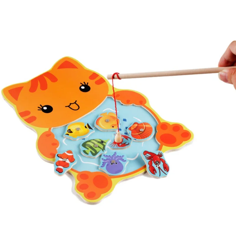 LqFashion Детские рыбалка игрушки Детская рыбалка игрушка Магнитный пазл с удочкой игры дети могут получить удовольствие от него с двумя узор