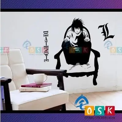 

DCTAL Japanese Cartoon FANS DEATH NOTE L Vinyl Wall Sticker Decal Decor Home Decorative Decoration 134