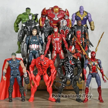 

Marvel Avengers Venom Carnage Spiderman Thanos Thor Deadpool Hulkbuster Iron Man Black Panther Action Figure Model Doll Gifts