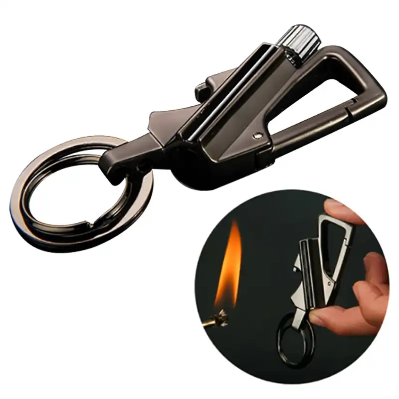 Fire Starter Multi Emergency Flint Match Lighter Camping Survival Keychain Kit✅