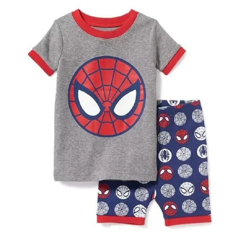 Retail! Brand Summer Kids Boys Whale Print Pajamas Short Sleeve Set Cartoon Pijamas Sleepwear Toddler Pyjamas Clothing