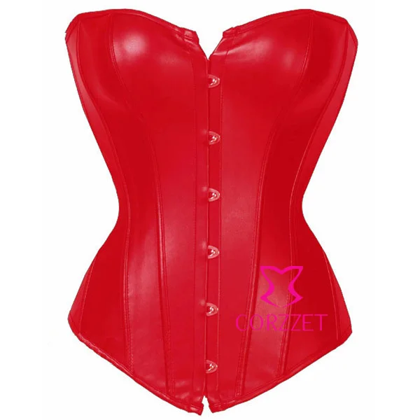 Top Fashion Women Sexy Leather Bodysuit Female Corpete Corselet