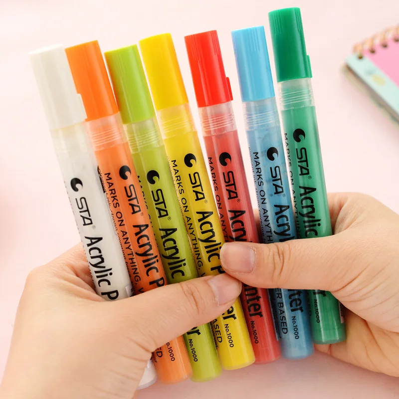 14 цветов DIY Многофункциональный маляр конфеты цветной маркер водонепроницаемый акриловый маркер для школьных принадлежностей