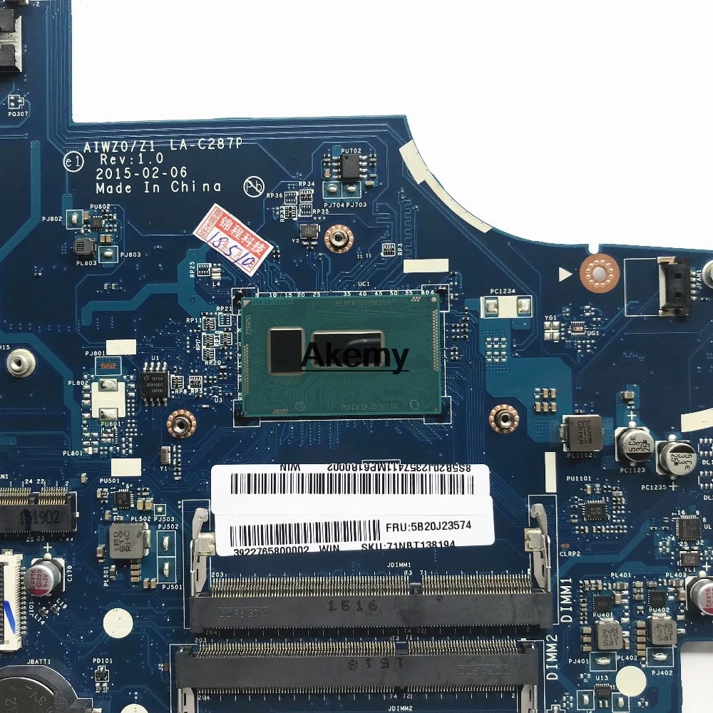 AIWZ0/Z1 LA-C287P Laptop motherboard for Lenovo Z51-70 Test original mainboard I7-5500U