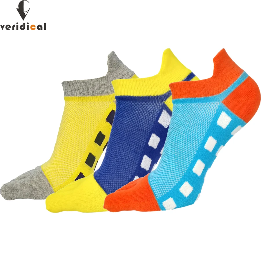 

VERIDICAL 5 pairs/lot cotton toe socks men boy To protect ankle socks Five Finger Socks fashion compression mesh crew Boat Socks