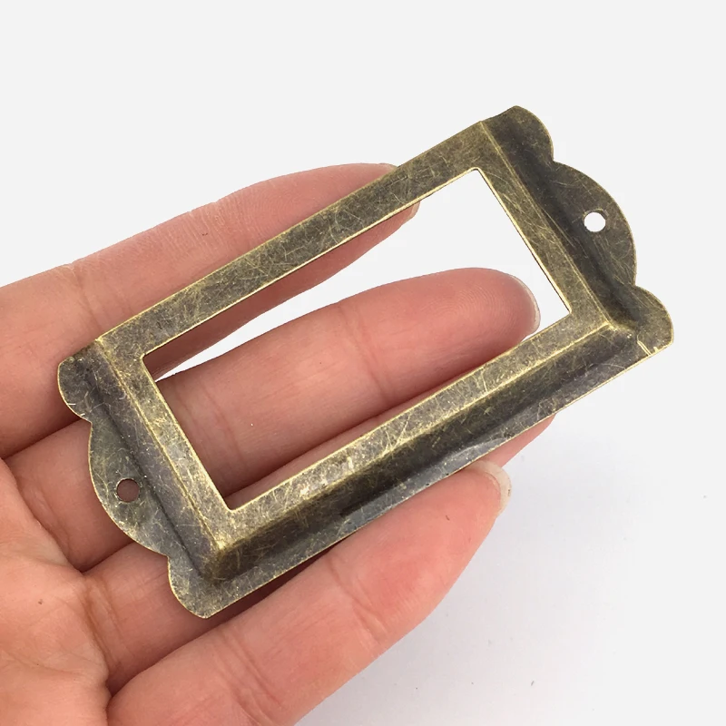 20PCS Drawer Copper Label Metal Holder Frame Cabinet Antique Brass Name Card File Tag Holder Vintage Style 85*42MM 20PCS Drawer Copper Label Metal Holder Frame Cabinet Antique Brass Name Card File Tag Holder Vintage Style 85*42MM