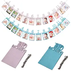 Горячая рамка для детей подарок на день рождения украшения 1-12 месяцев Детские фото держатель баннер ежемесячная фоторамка настенная