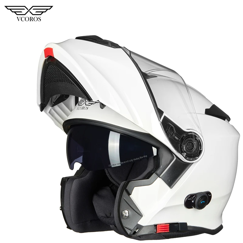 

Vcoros Flip Up WaterProof BlueTooth Motocycle Helmet Man Woman With Breathable Lining Modular Helmet capacete de motocicleta