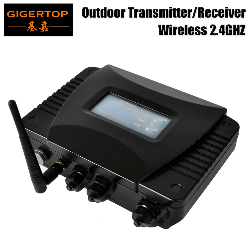 Gigertop TP-D1319 открытый Водонепроницаемый 2,4 г Беспроводной Tranmistter IP65 ЖК-дисплей Дисплей частота 2,45 ГГц DMX512 контроллер поле 3PIN