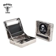 

HORNET Multi-Pattern Silver Metal Automatic Rolling Machine Box Case Cigarette Tobacco Roller For 70 MM Papers Cigarette